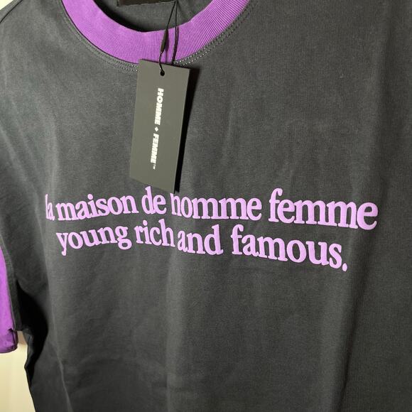 •NWT• Homme x Femme LA Purple Mansion Tee • Men’s XXL - Picture 3 of 4
